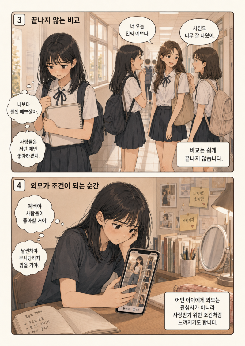 “예뻐져야 사랑받을 수 있나요?” 외모를 통해 안전해지려는 아이