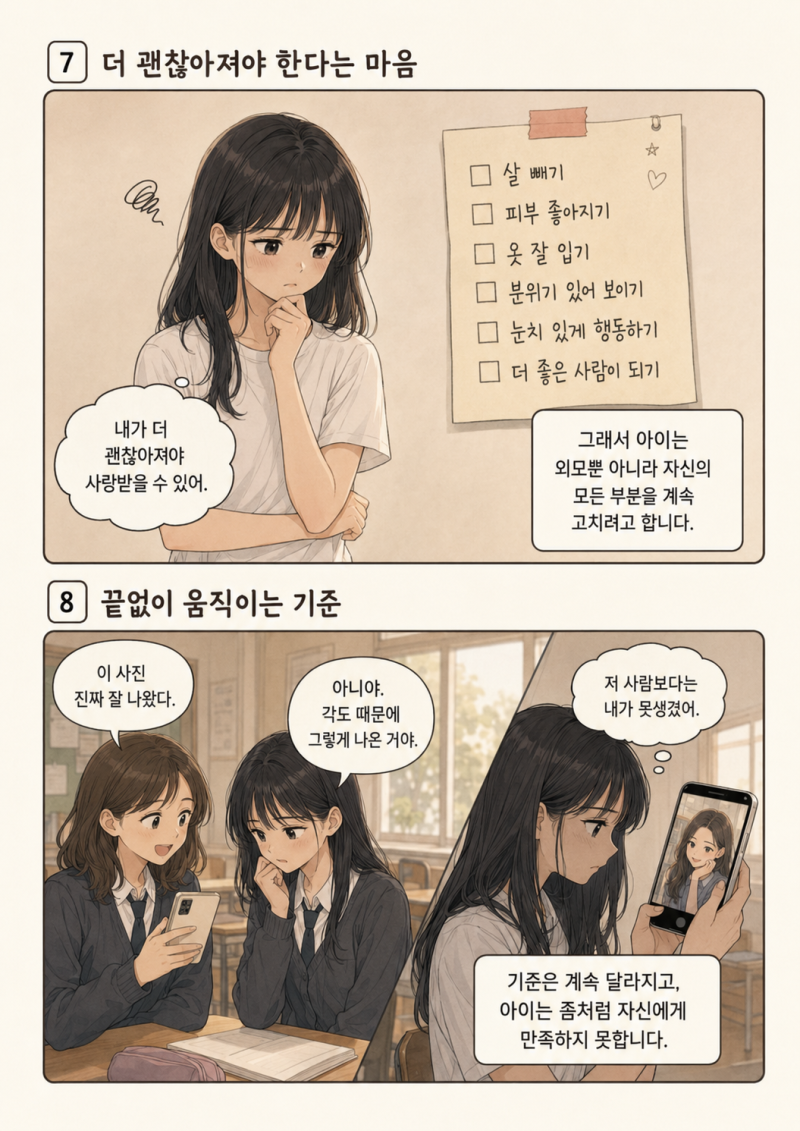 “예뻐져야 사랑받을 수 있나요?” 외모를 통해 안전해지려는 아이